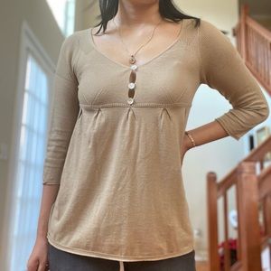 90’s Max Studio Beige Buttoned Sweater